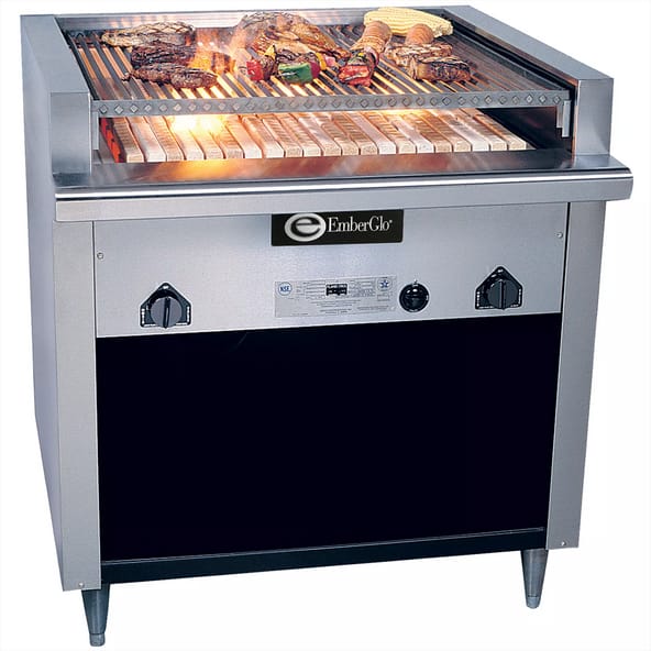 Emberglo 41F Natural Gas/Propane Floor Model Extra Deep Radiant 36" Charbroiler