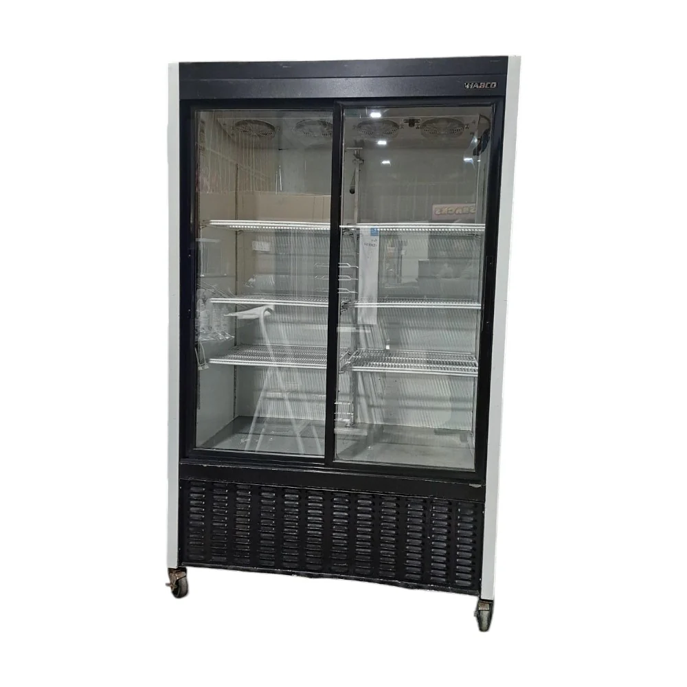 Habco SE40e Double Sliding Glass Door Refrigerator - Cosmetic Damage