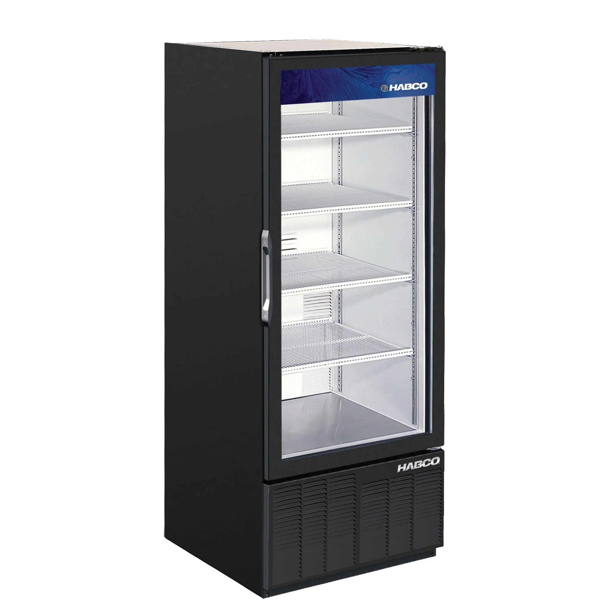 Habco ESM12HC 24" 4-Shelf Single Glass Door Refrigerated Merchandiser