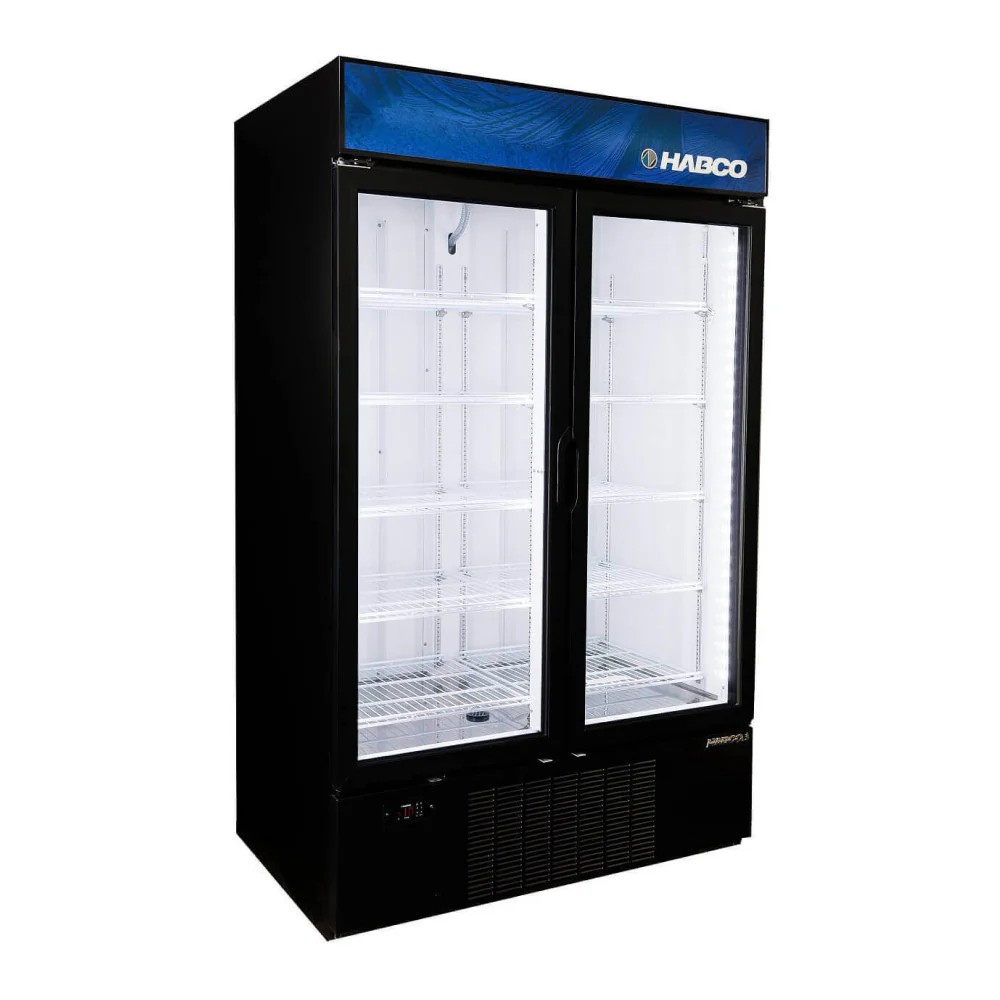 Habco 47" SF46HCBXM Bottom Mount 2 Glass Door Merchandising Freezer