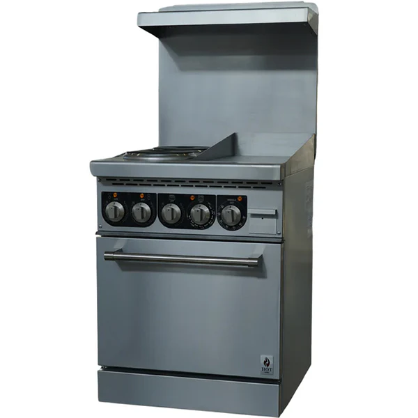 HOTZONE - ELECTRIC RANGE 2 BURNER WITH 12" GRIDDLE 24"