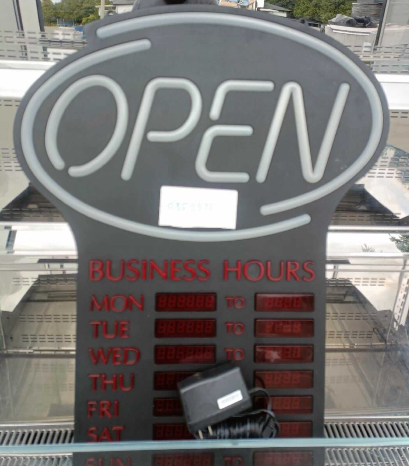 Open Sign with Timing