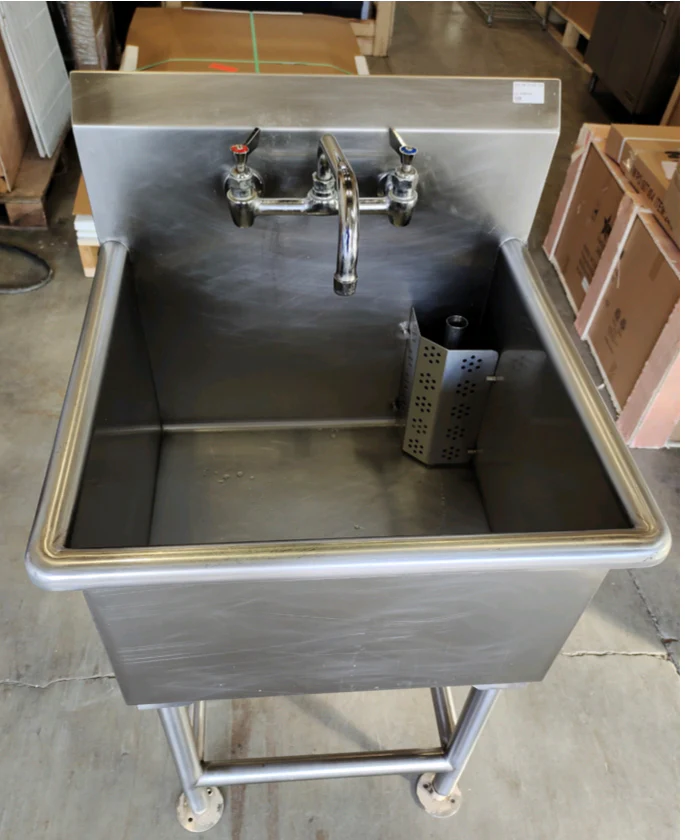 Single Compartment Sink with Faucet