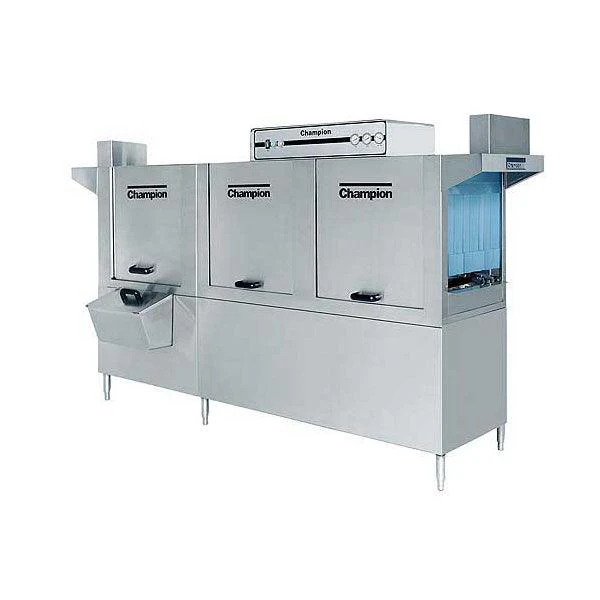 Champion 100 HDPW High Temperature Rack Conveyor Dishwashing Machine - 277 Racks/Hour