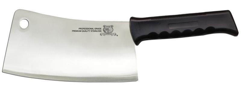 Omcan Stainless Steel Cleaver with Polypropylene Handle — Size: 10"