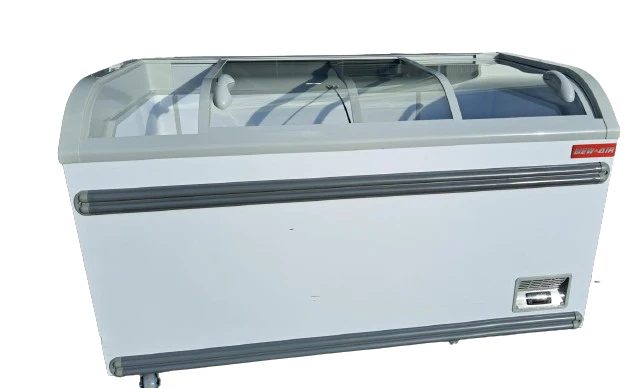 New Air NIF-56-CG Curved Glass Display Chest Freezer - 56 Inch