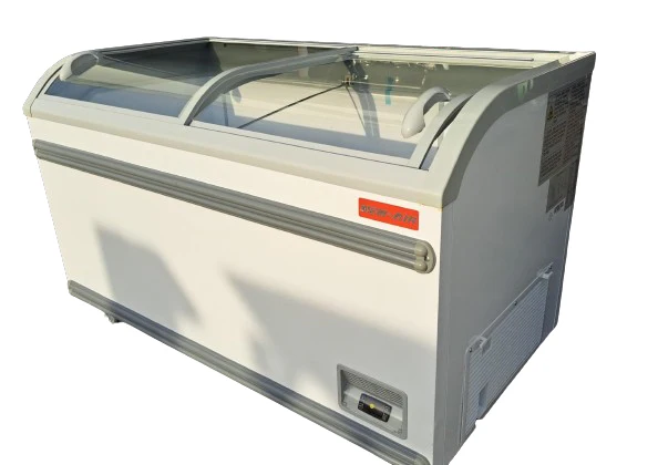 New Air NIF-56-CG Curved Glass Display Chest Freezer - 56 Inch