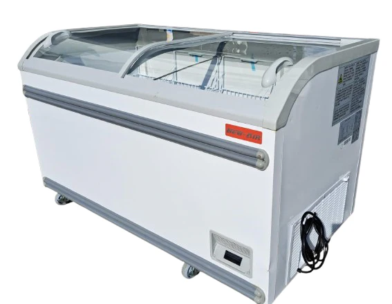New Air NIF-56-CG Curved Glass Display Chest Freezer - 56 Inch
