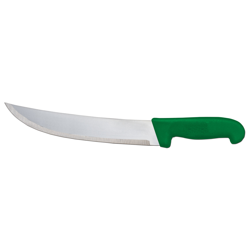 Omcan 10" Steak Knife — Color: Green / Handle Material: Green Polypropylene