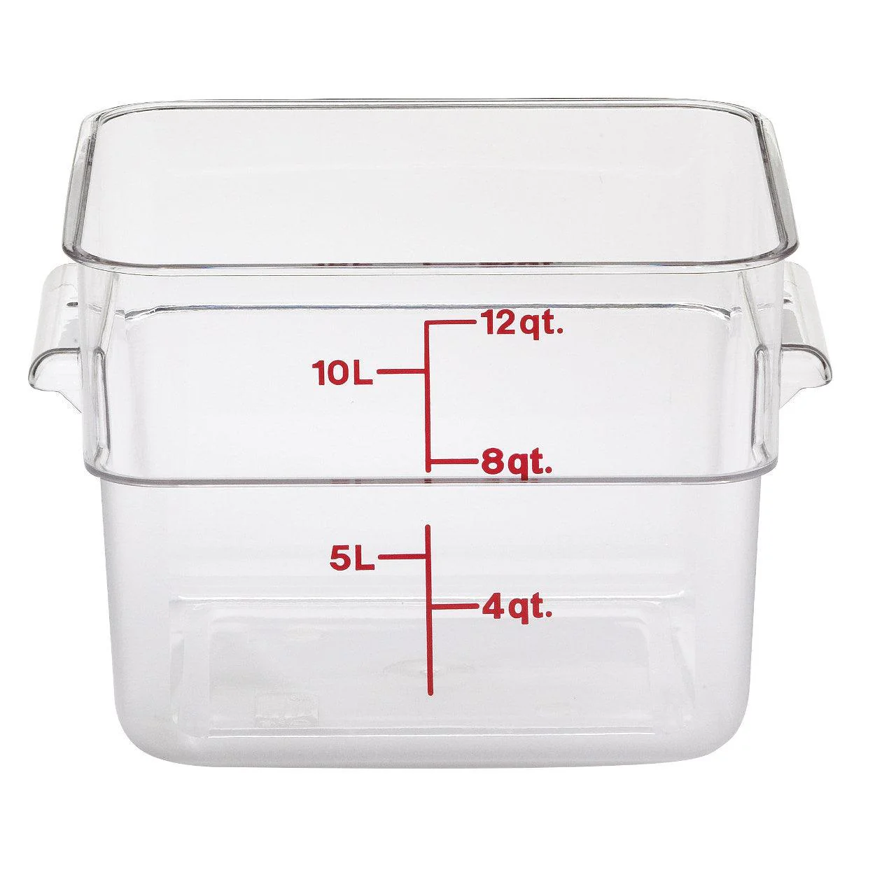 Cambro 12SFSCW135 Camwear 12 Qt. Clear Square Food Storage Container