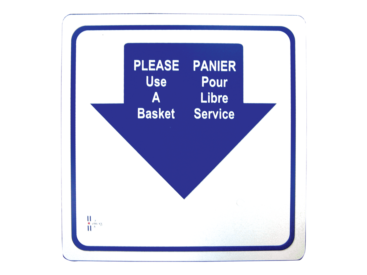 OMCAN English/French Shopping Basket Sign
