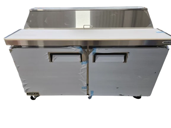 Omcan PT-TH-1524-HC Refrigerated Mega Top Prep Table - 2 Solid Door - 60 Inch - Never used