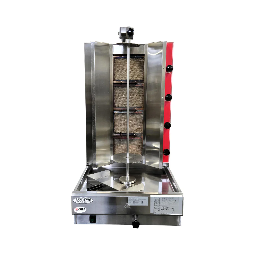 Chef KB-4 4 Burner Shawarma/Doner Machine - Nat Gas