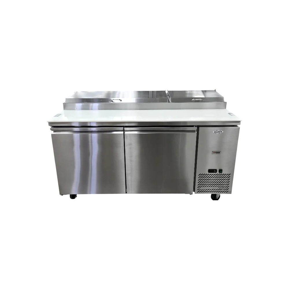 Chef TPP-67T Refrigerated Pizza Prep Table - 2 Solid Door - 67 Inch