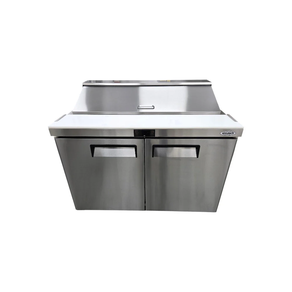 Atosa MSF8302GR Sandwich Prep Refrigerator - 2 Solid Door - 48 Inch