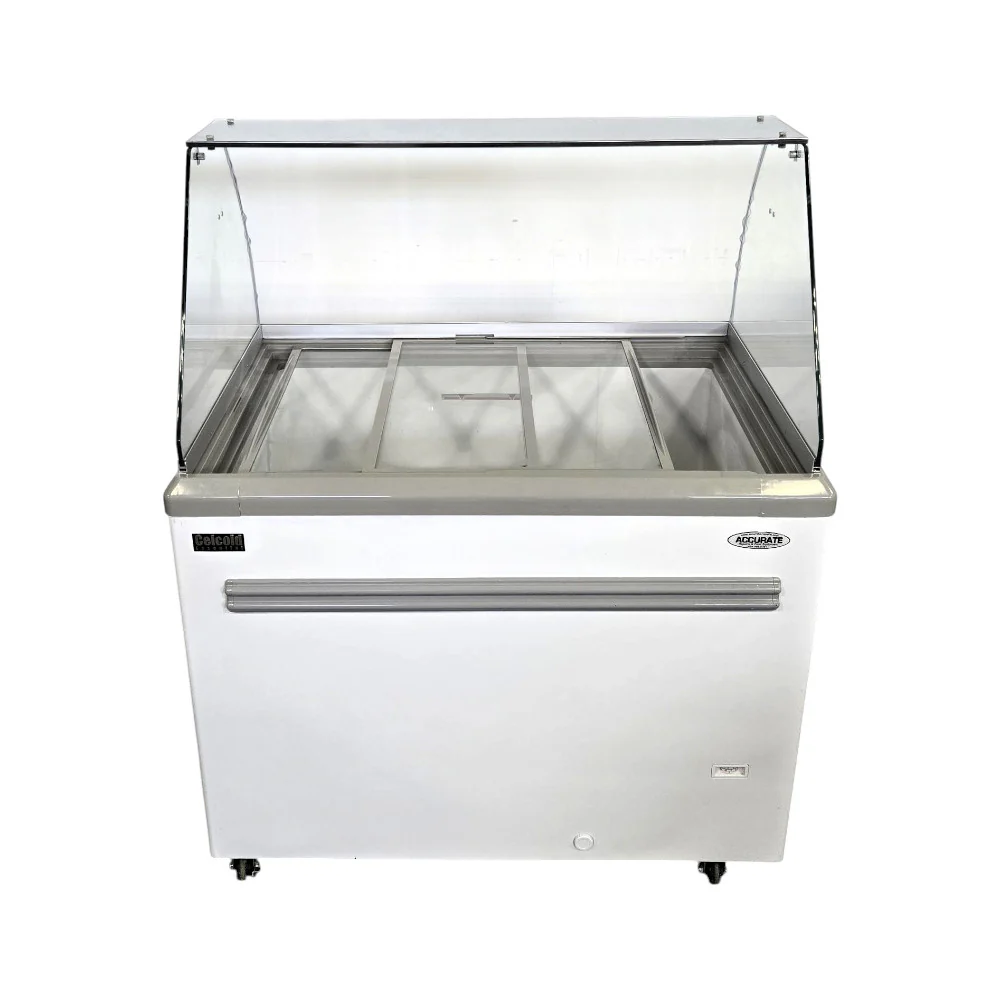 Celcold CEF40 Glass Sliding Door Ice Cream Cabinet with Sneeze Guard