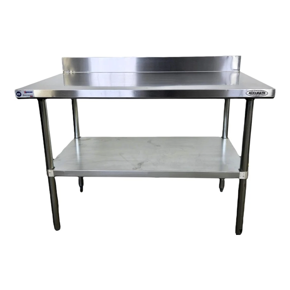 Omcan 22088 Work Table - 30 x 48 with Backsplash