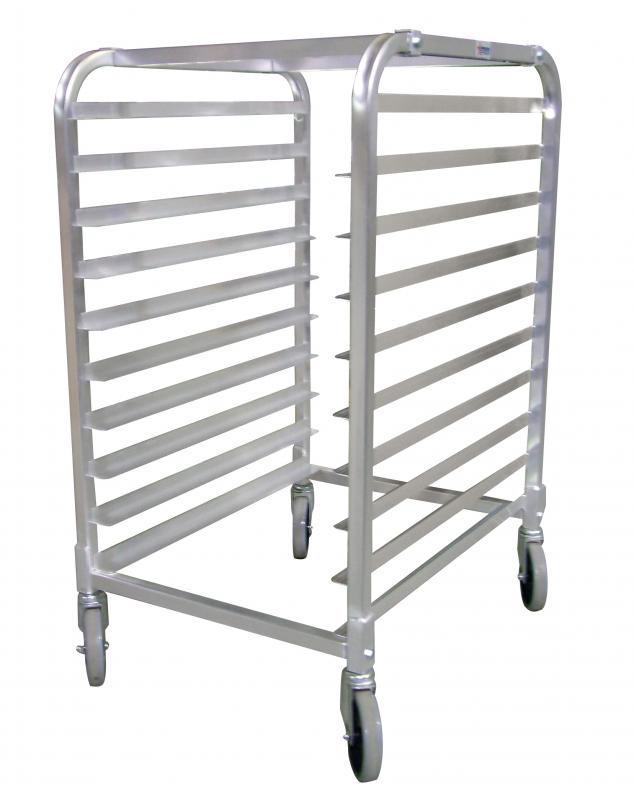 OMCAN Aluminum Round Top Bun Pan Rack with 10 slides and 3″ spacing