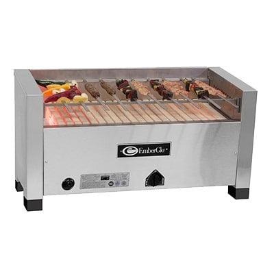 EmberGlo 25WC-KABOB 36" Countertop Radiant Liquid Propane Open Hearth, Open Front Charbroiler - 43,400 BTU