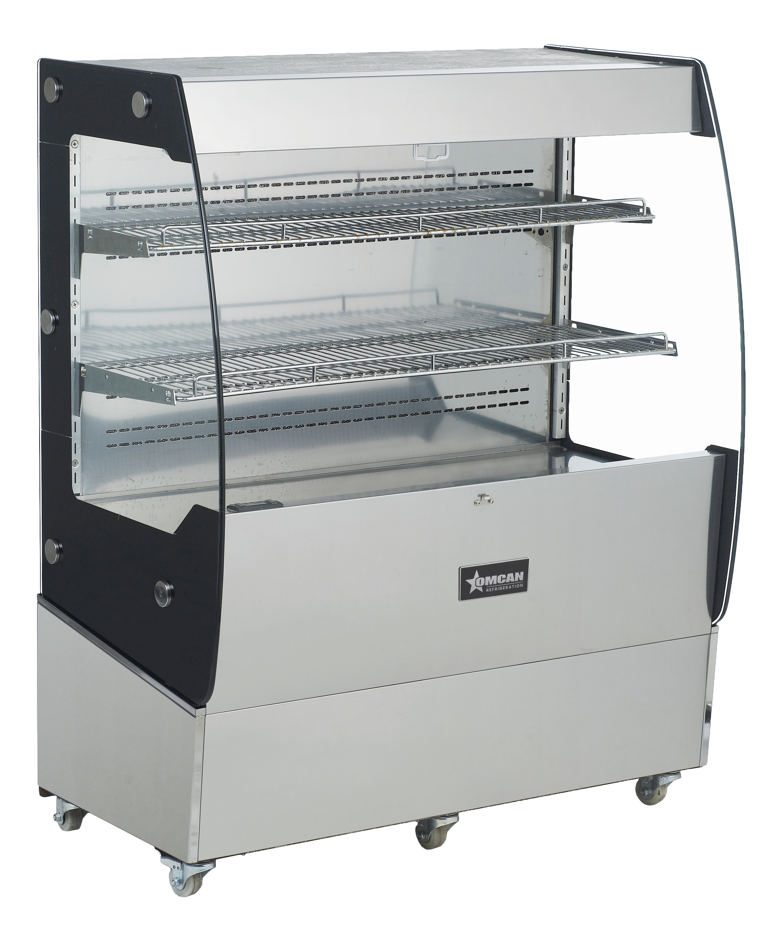 OMCAN 39″ Two (2) Shelf Grab-and-Go Open Refrigerated Floor Self-Serve Display Case, 7 cu.ft. (200 L), Stainless steel
