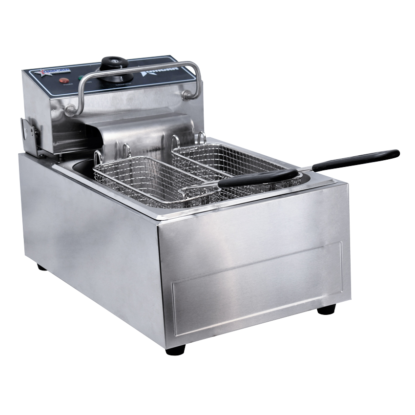 15 lb Single Countertop Electric Fryer – 110V, 1Ph, 1350W