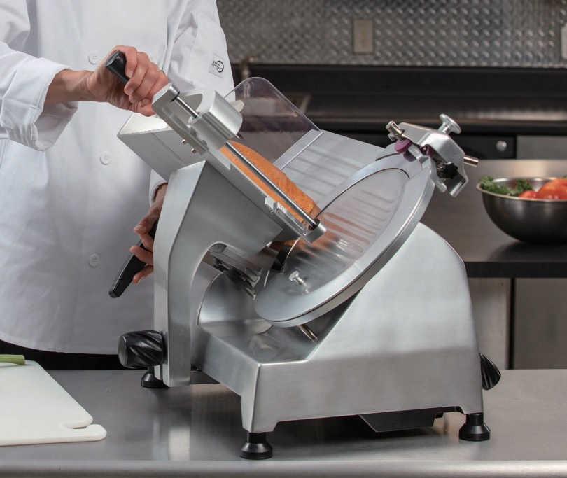 Omcan 8″ Belt-Driven Meat Slicer with Fixed Sharpener – 0.24 HP, 110 V Omcan 8″ Belt-Driven Meat Slicer with Fixed Sharpener – 0.24 HP, 110 V - 2
