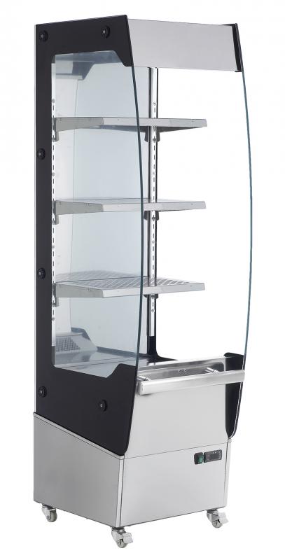 19" Floor Display Warmer, 3 Shelves, Open Front, Self-Service, 7.7 cu.ft. (220 L) capacity