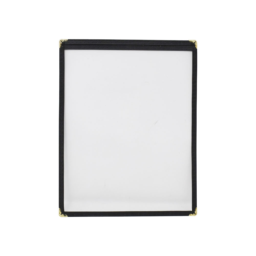 Omcan 9 1/2" x 11 3/4" Single Menu Holder — Color: Black