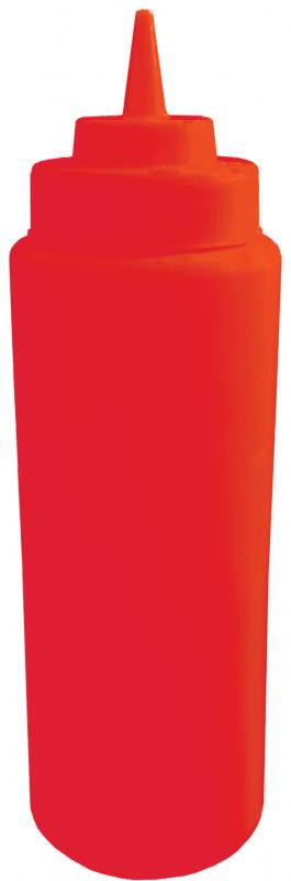 Omcan Red Ketchup Condiment Squeeze Bottle – BPA Free — Capacity: 16 oz