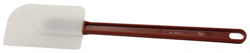 Omcan High Temperature Silicone Scraper with Red Handle — Size: 14"
