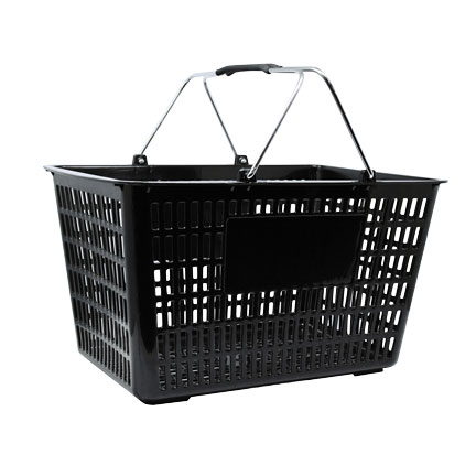 Omcan Plastic-Steel Shopping Basket — Color: Black