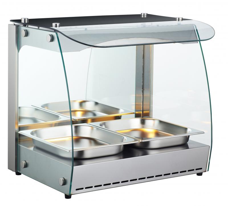 OMCAN 22" Heated Display Case, 2 Pans, Self-Service, 2.3 cu.ft. (66L) Capacity