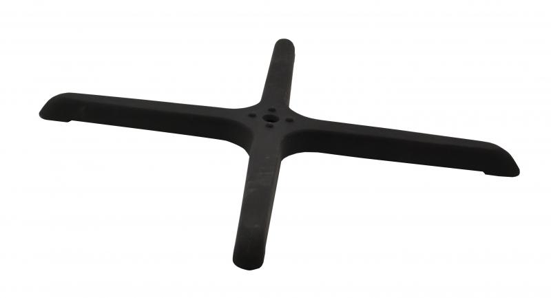Omcan Cross-Shaped Black Restaurant Table Base compatible for 43206 and 43509 Table Columns — Size: 22" x 22"