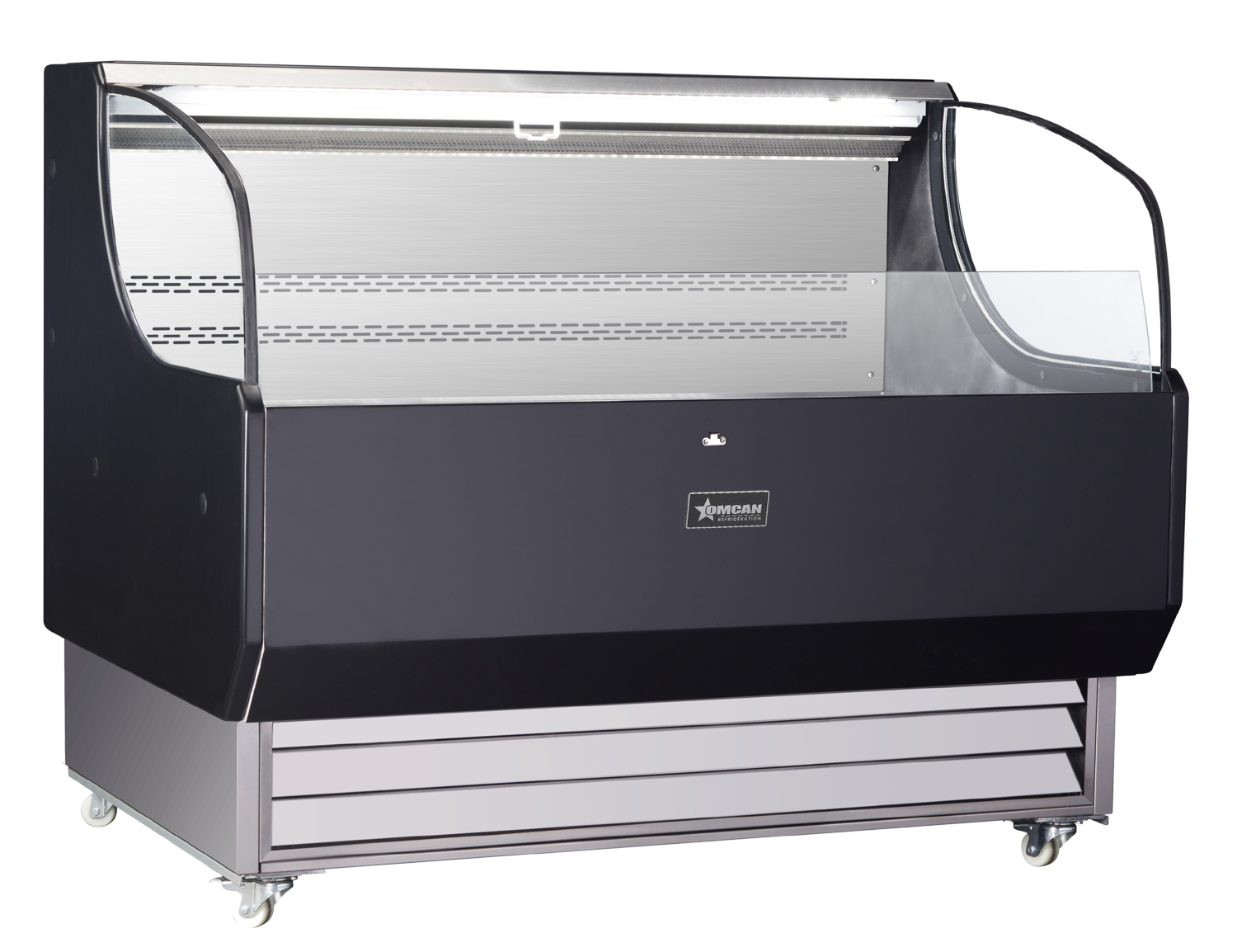OMCAN 52" Grab-and-Go Open Refrigerated Floor Self-Serve Display Case, 13.07 cu.ft. (370 L), Black