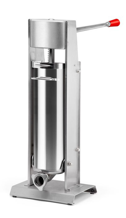 Omcan Trento Tre-Spade All Stainless Steel Vertical Two-Speed Gear-Driven Manual Sausage Stuffer with . capacity — Capacity: 15 lb