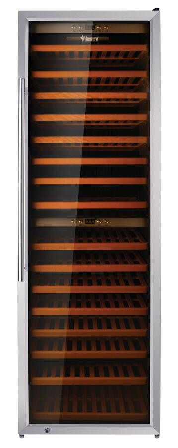 OMCAN Vinovero 27" Dual Zone Wine Cooler with 180 Bottle Capacity and Stainless Steel Door