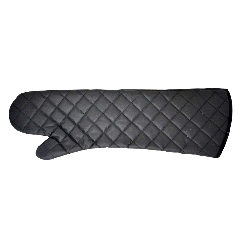 Omcan Flame Retardant Oven Mitt – Charcoal Black — Size: 24"