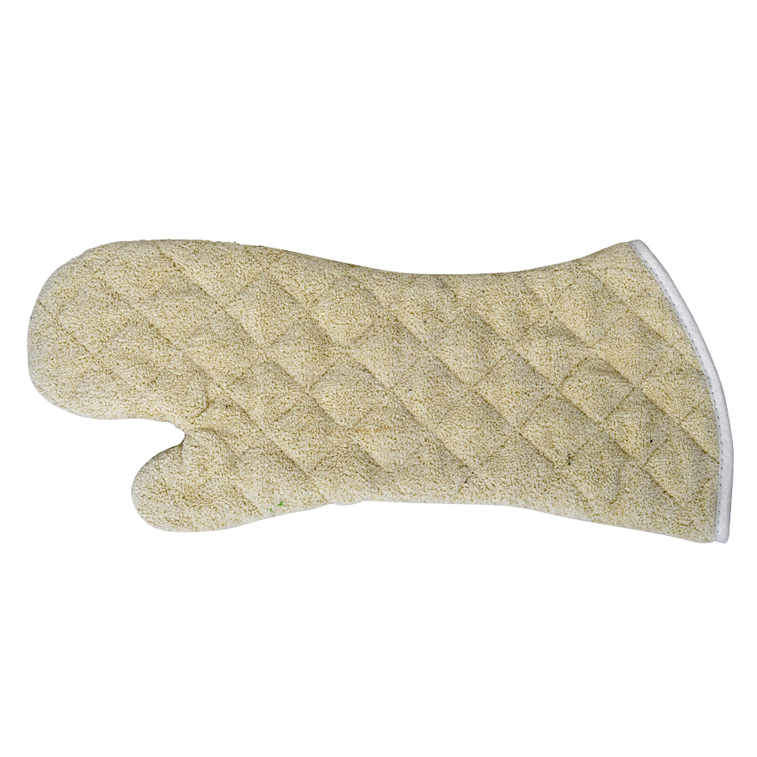 Omcan Terry-Cloth with Silicon Lining Oven Mitt — Size: 17"