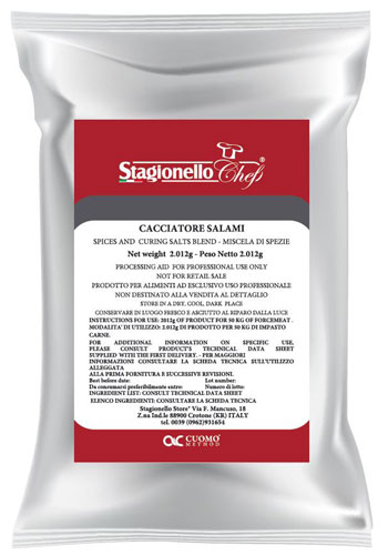 OMAS Stagionello Curing Salts and Spice Blends for Rapid Fermentation Salami Cacciatore Salami 2.01 kg / bag