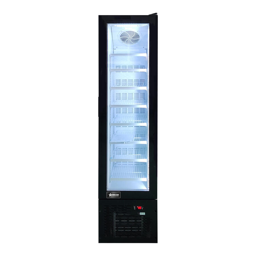 17” Slim One (1) Glass Door Display Freezer, 3.7 cu.ft. (105L), Black