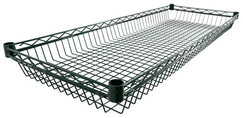Omcan Dark Green Epoxy Wire Basket — Size: 18" x 48"