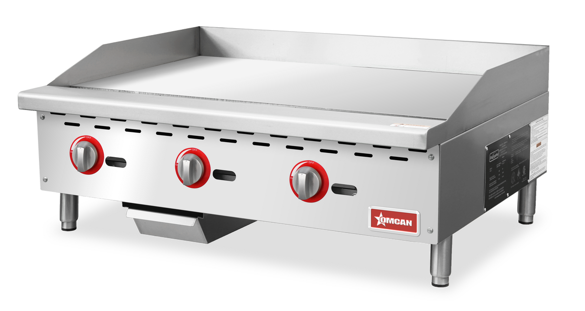 36″ Countertop Gas Griddle 3 Burners with Manual Control, 90,000 BTU