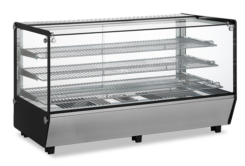 48" Countertop Display Warmer, 3 Shelves,  Square-Glass,  Full-Service, 7.1 cu.ft. (202 L) Capacity– 110V, 1650W