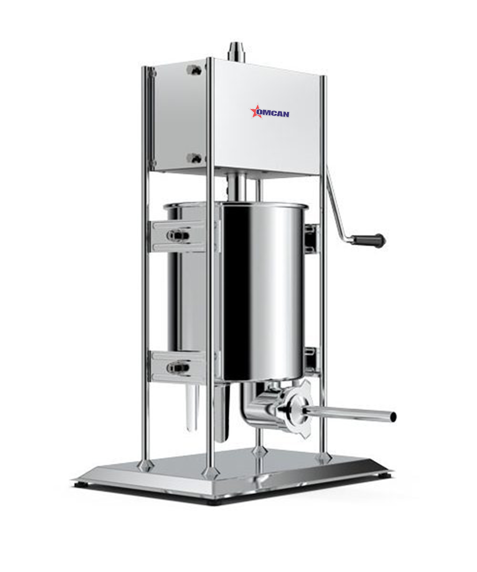 Omcan s/ Stainless Steel Vertical Manual Sausage Stuffer — Capacity: 33 lb