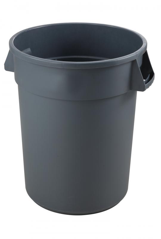 Omcan lon ( ) Heavy-Duty Polyethylene Trash Can Gray — Capacity: 44 gal
