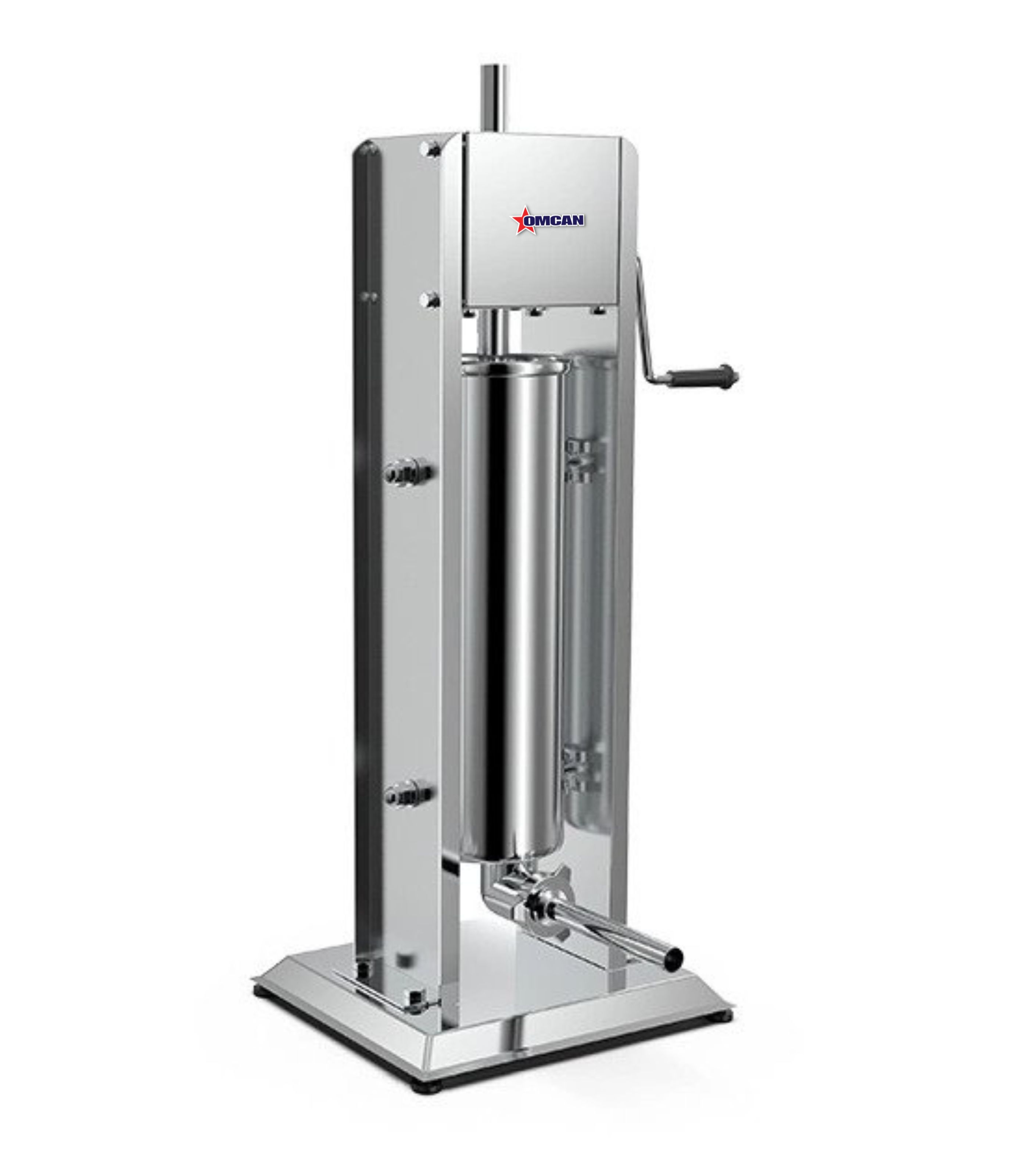 Omcan s/ Stainless Steel Vertical Gear Drive Manual Sausage Stuffer — Capacity: 15 lb