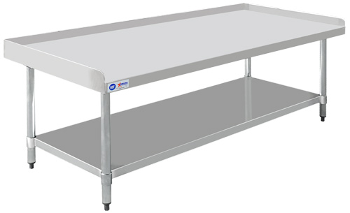 Omcan Stainless Steel Equipment Stand with Stainless Steel Undershelf and Legs — Size: 30" x 72"