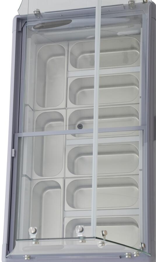 50″ Nine (9) Pan Gelato Dipping Cabinet with Flat Sneeze Guard 50″ Nine (9) Pan Gelato Dipping Cabinet with Flat Sneeze Guard - 6