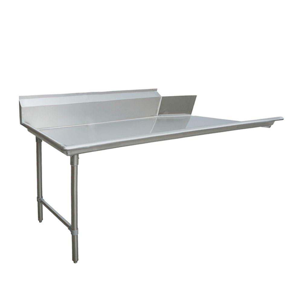 Omcan Stainless Steel Clean Dish Table – Left Side — Size: 72"