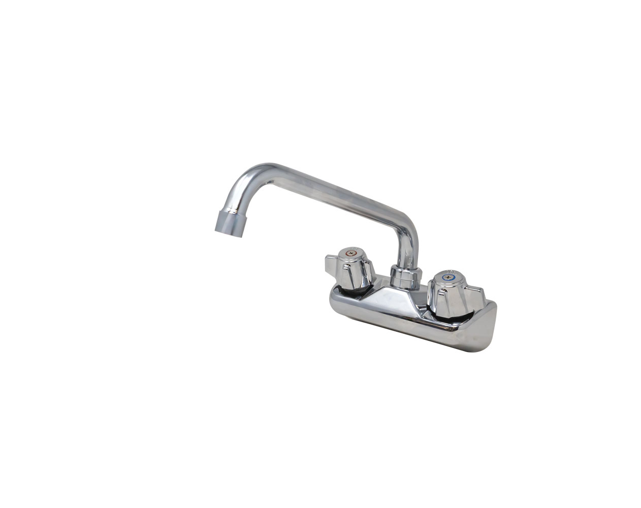 OMCAN Wall Mount Bar Sink Faucet with 10″ Swing Spout and 4″ Centers